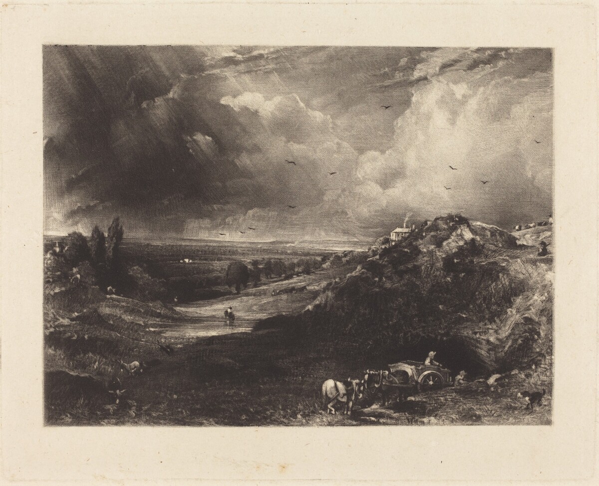 A Heath by David Lucas after John Constable