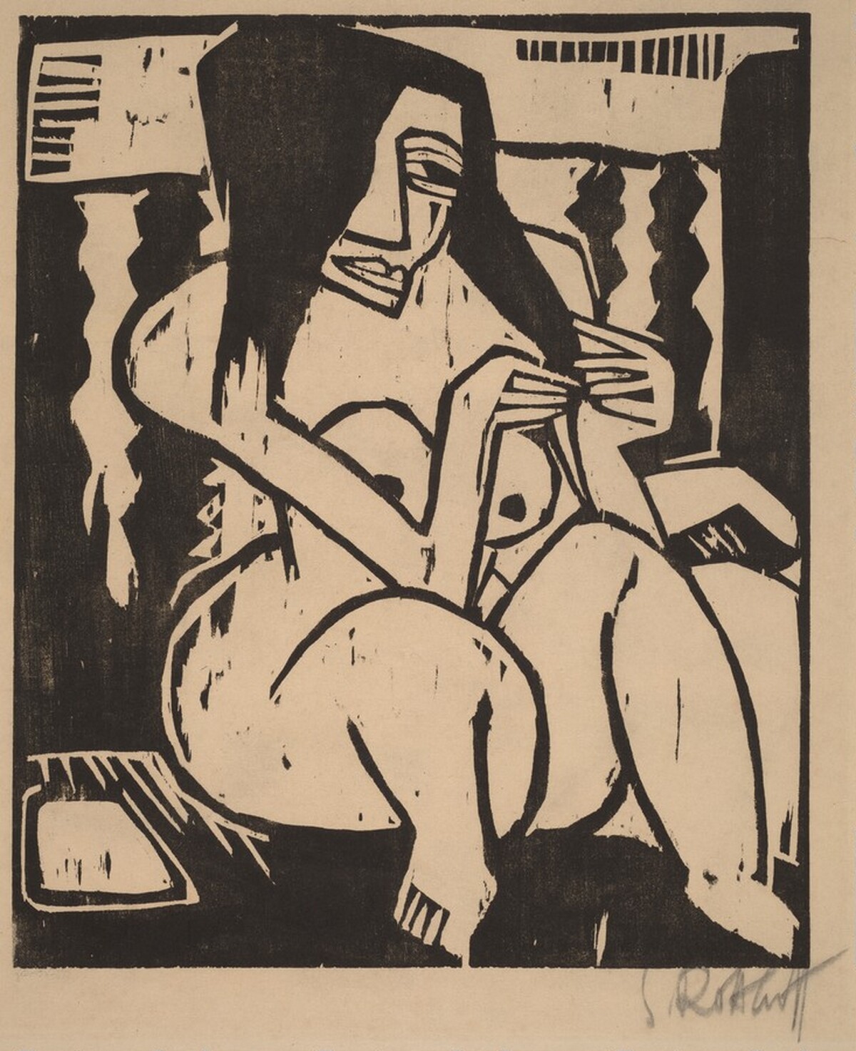 Woman with Loose Hair by Karl Schmidt-Rottluff