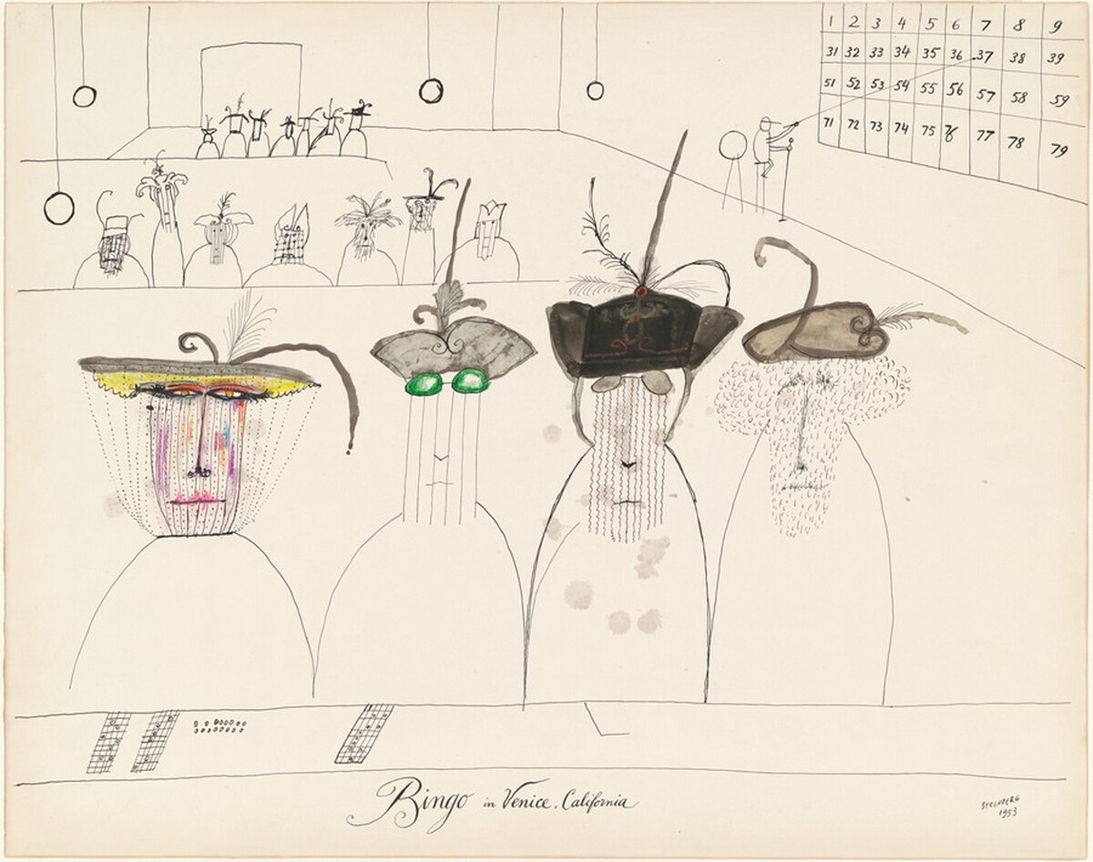 Bingo in Venice, California by Saul Steinberg