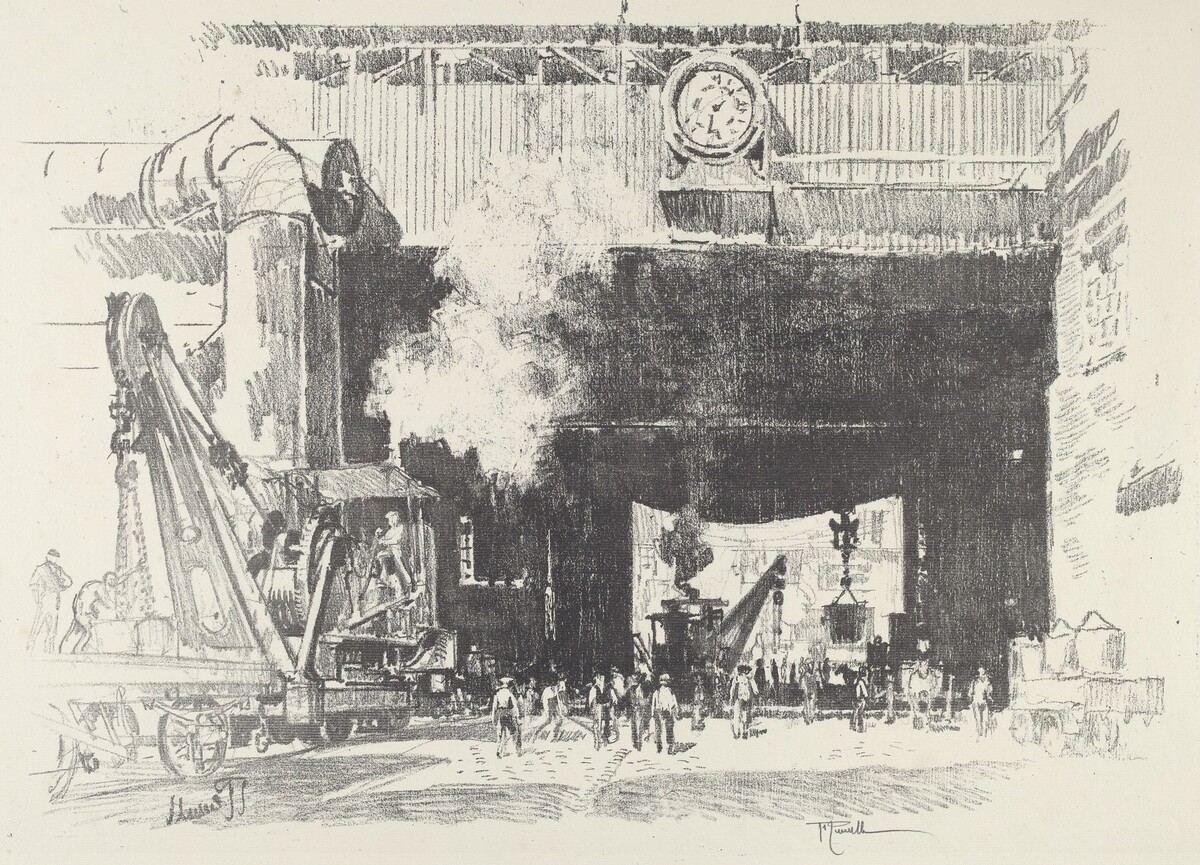 The Big Gate of the Big Shop by Joseph Pennell