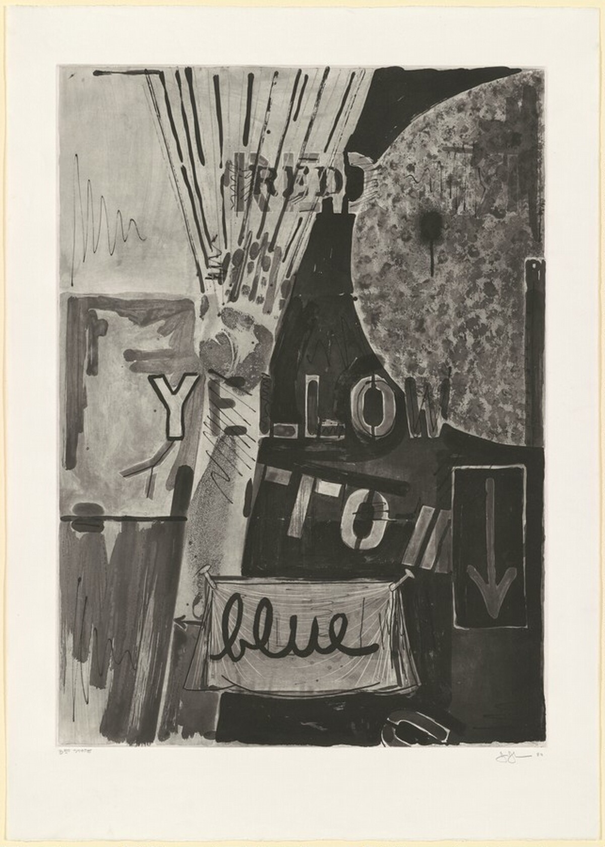 Untitled (Blue) [state proof of 3rd state] by Jasper Johns