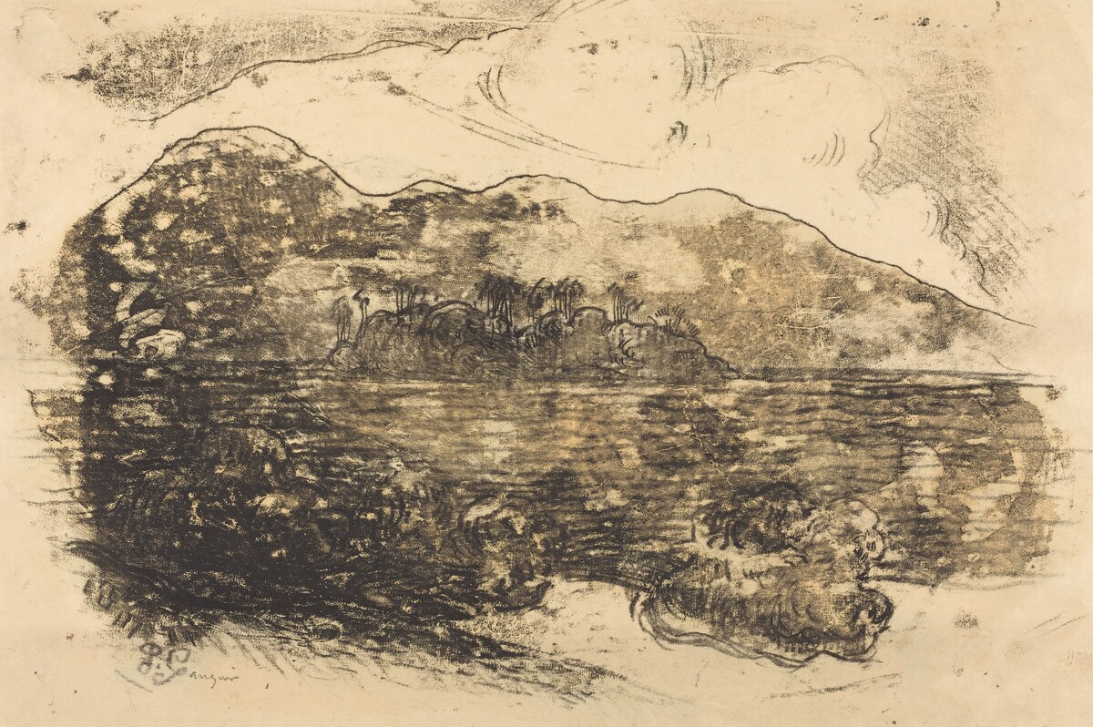 Tahitian Shore [recto] by Paul Gauguin