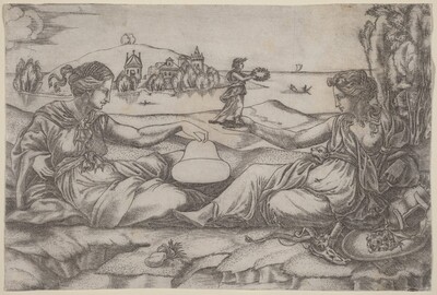 Two Allegorical Figures (Roma and Liberty?)
