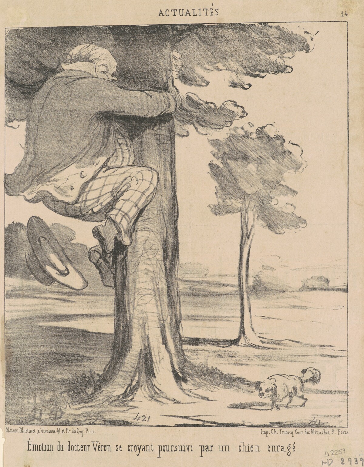 Emotion du docteur Véron ... by Honoré Daumier
