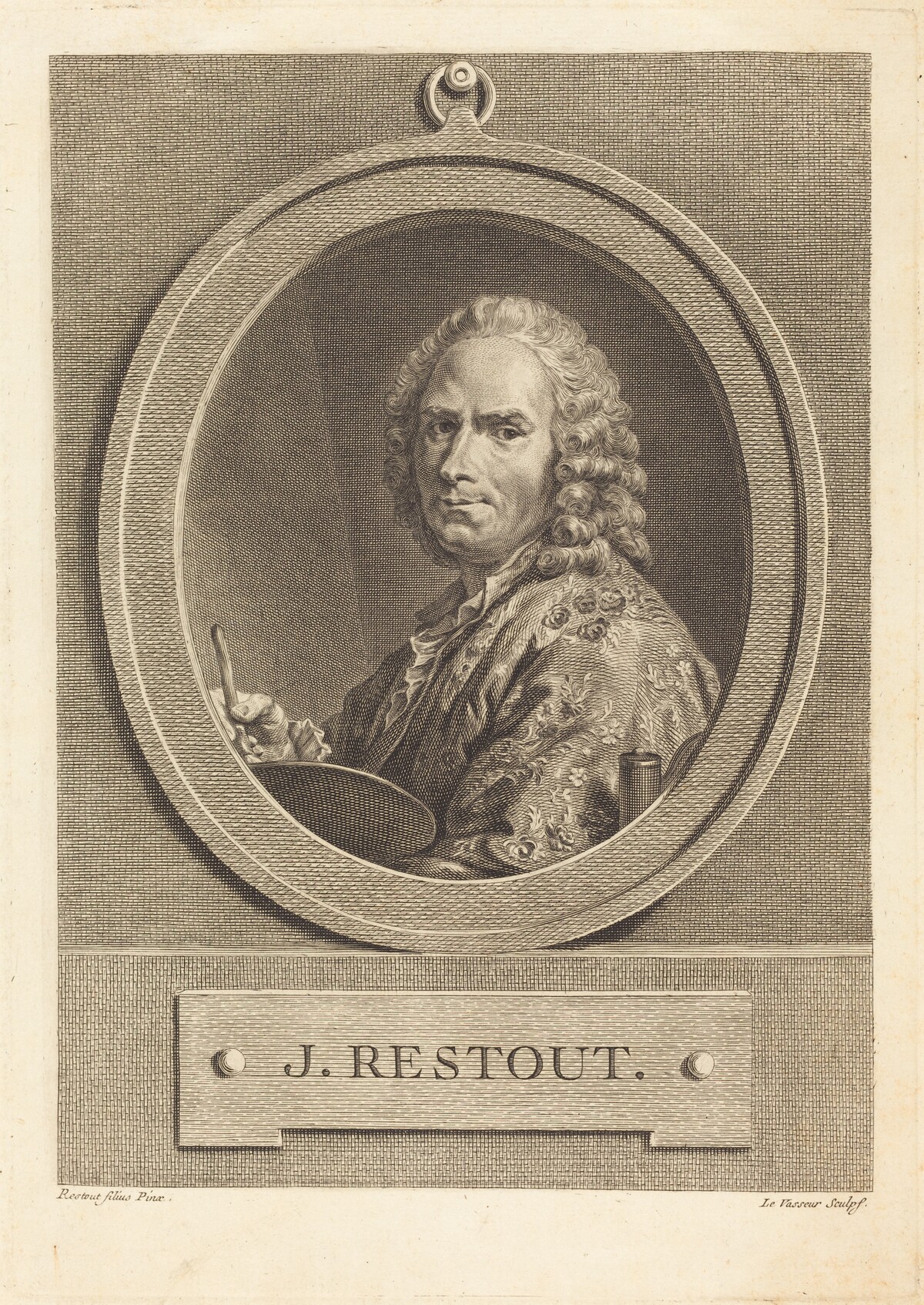 Jean Restout by Jean Charles Levasseur after Jean Bernard Restout