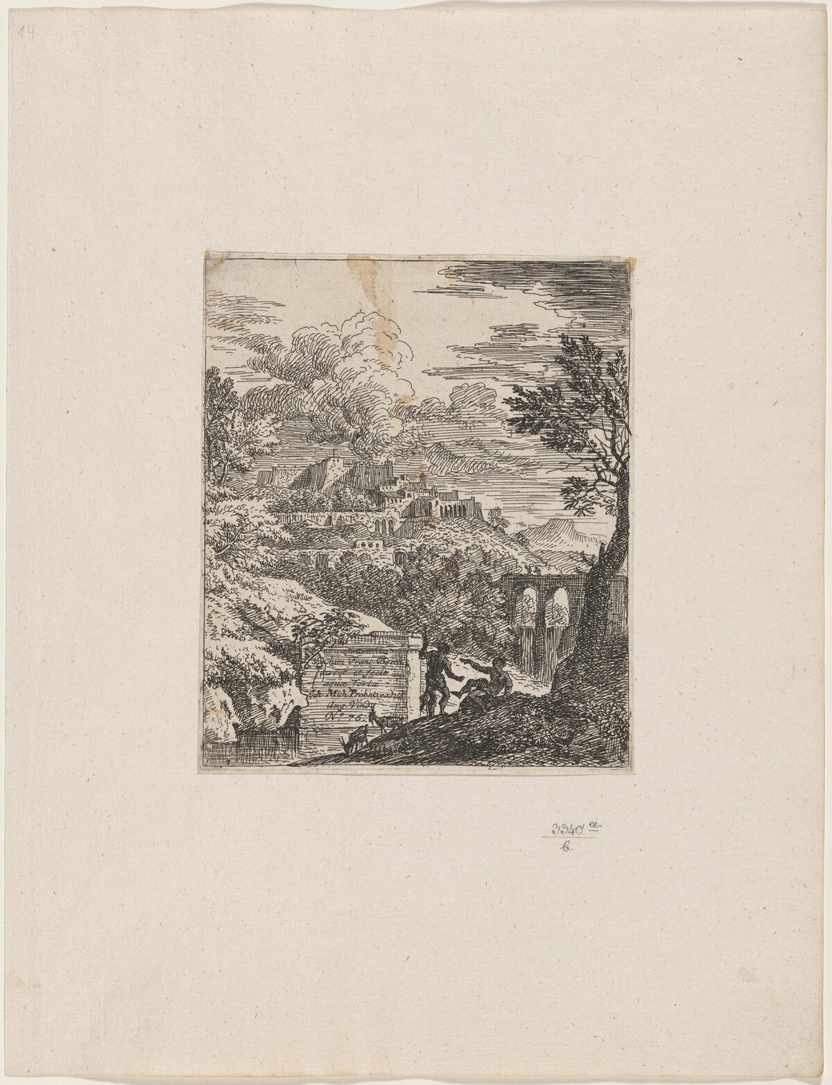 Two Shepherds beside a Pedestal by Joachim Franz Beich