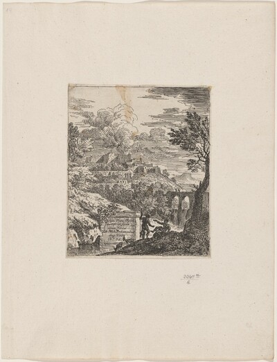 Two Shepherds beside a Pedestal