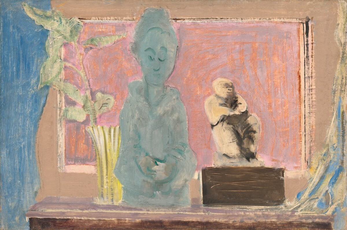 Untitled (still life with vase and two statues) by Mark Rothko