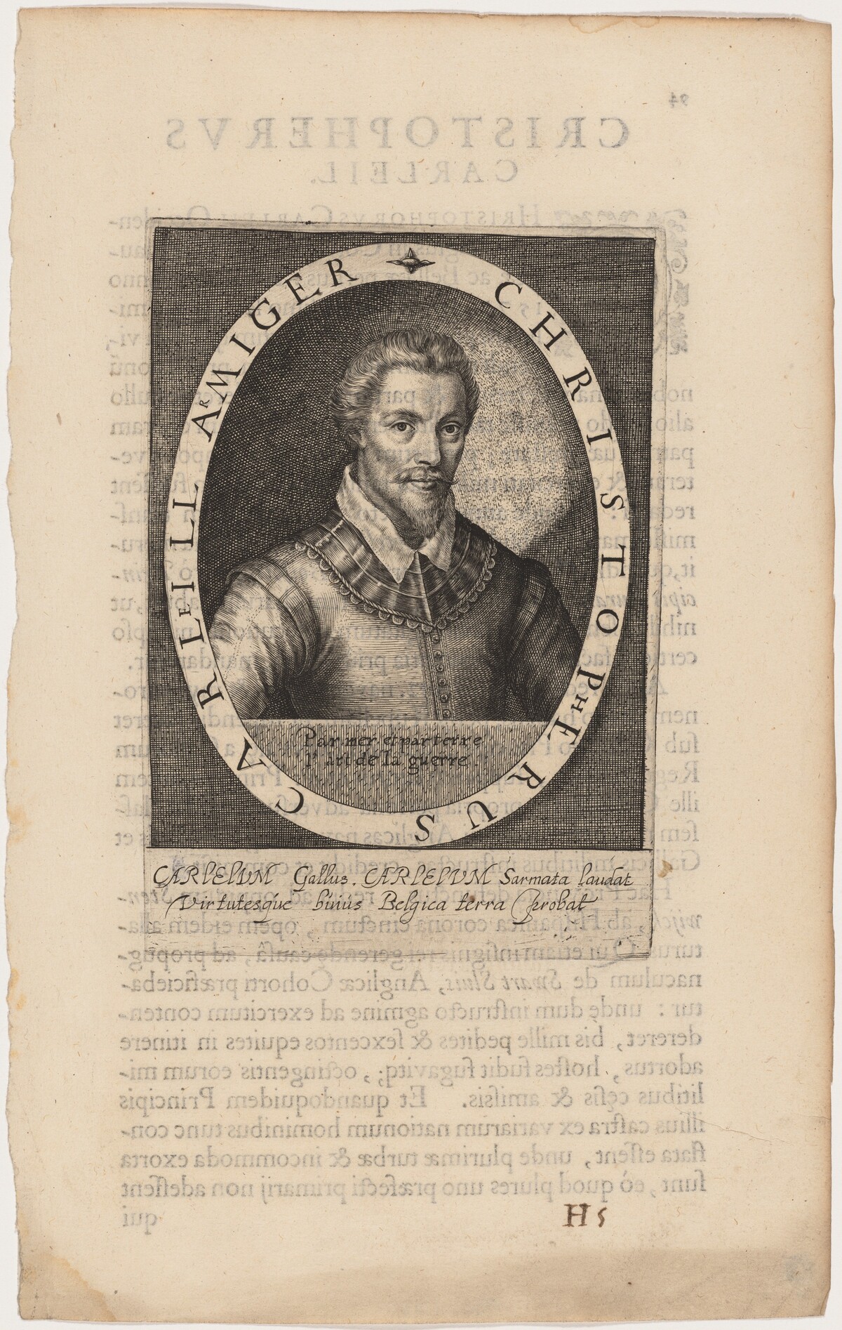 Christopher Carleill by Willem de Passe and Magdalena de Passe