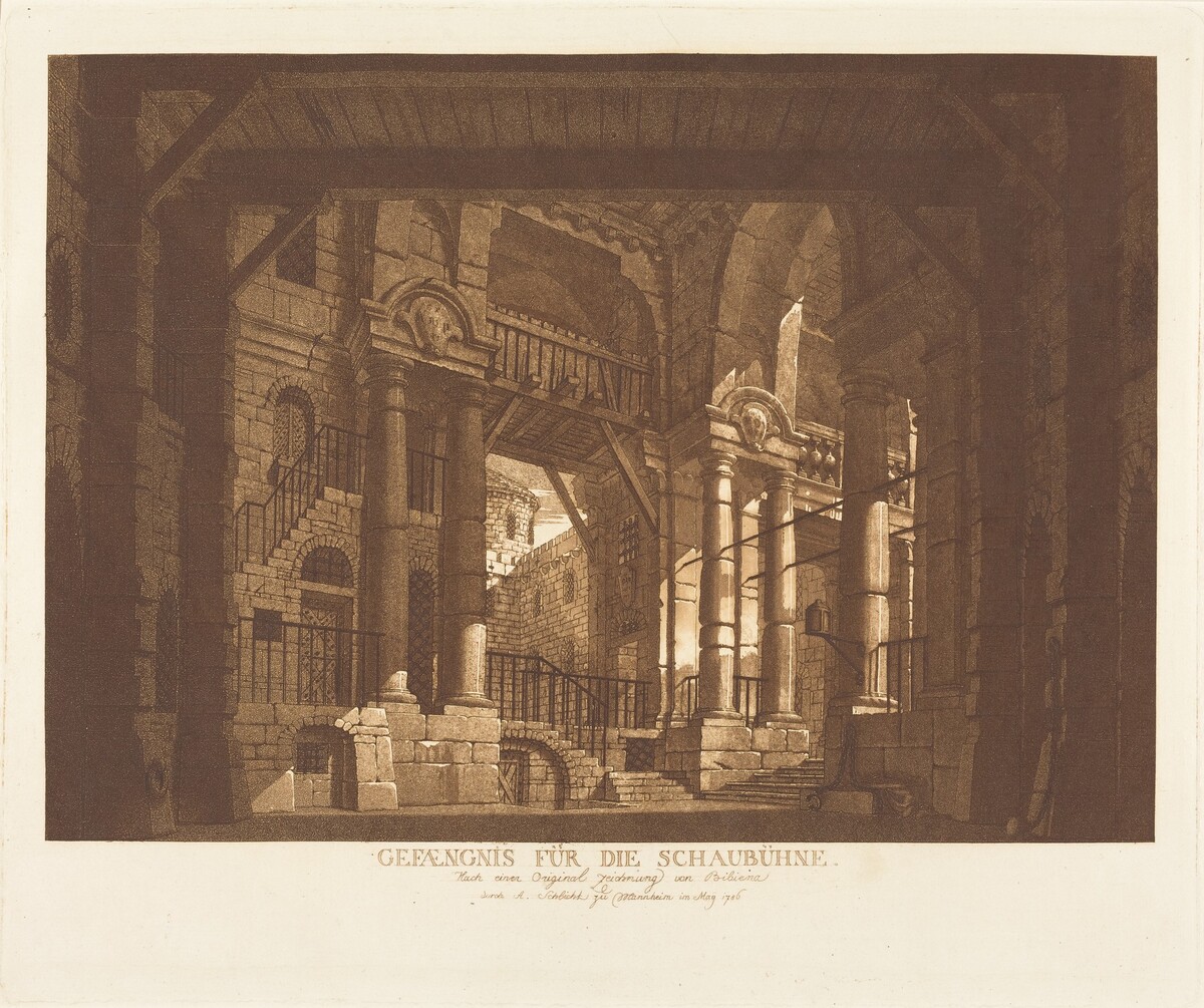 Gefängnis für die Schaubühne by Abel Schlicht possibly after Giuseppe Galli Bibiena