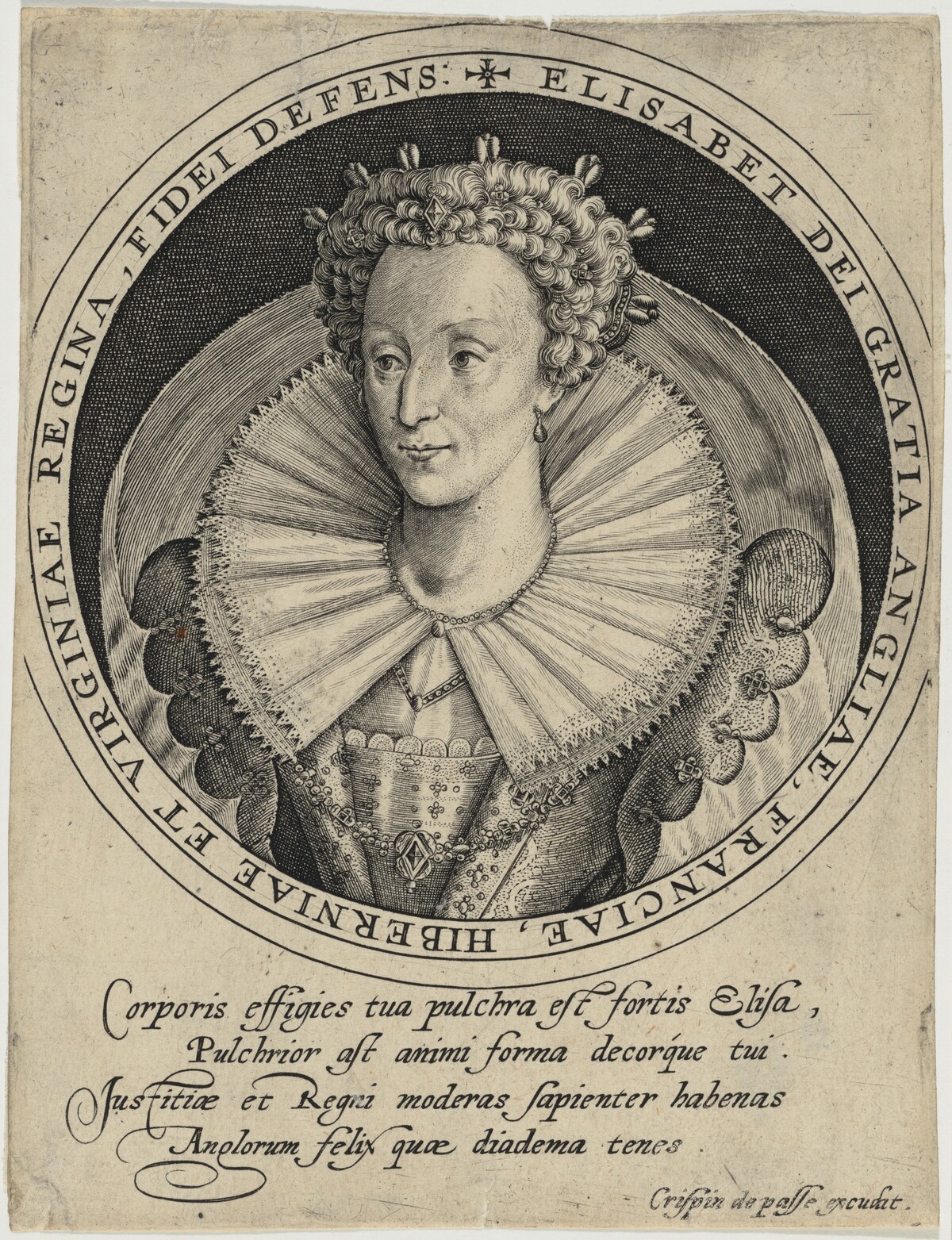 Elizabeth, Queen of England by Crispijn de Passe I