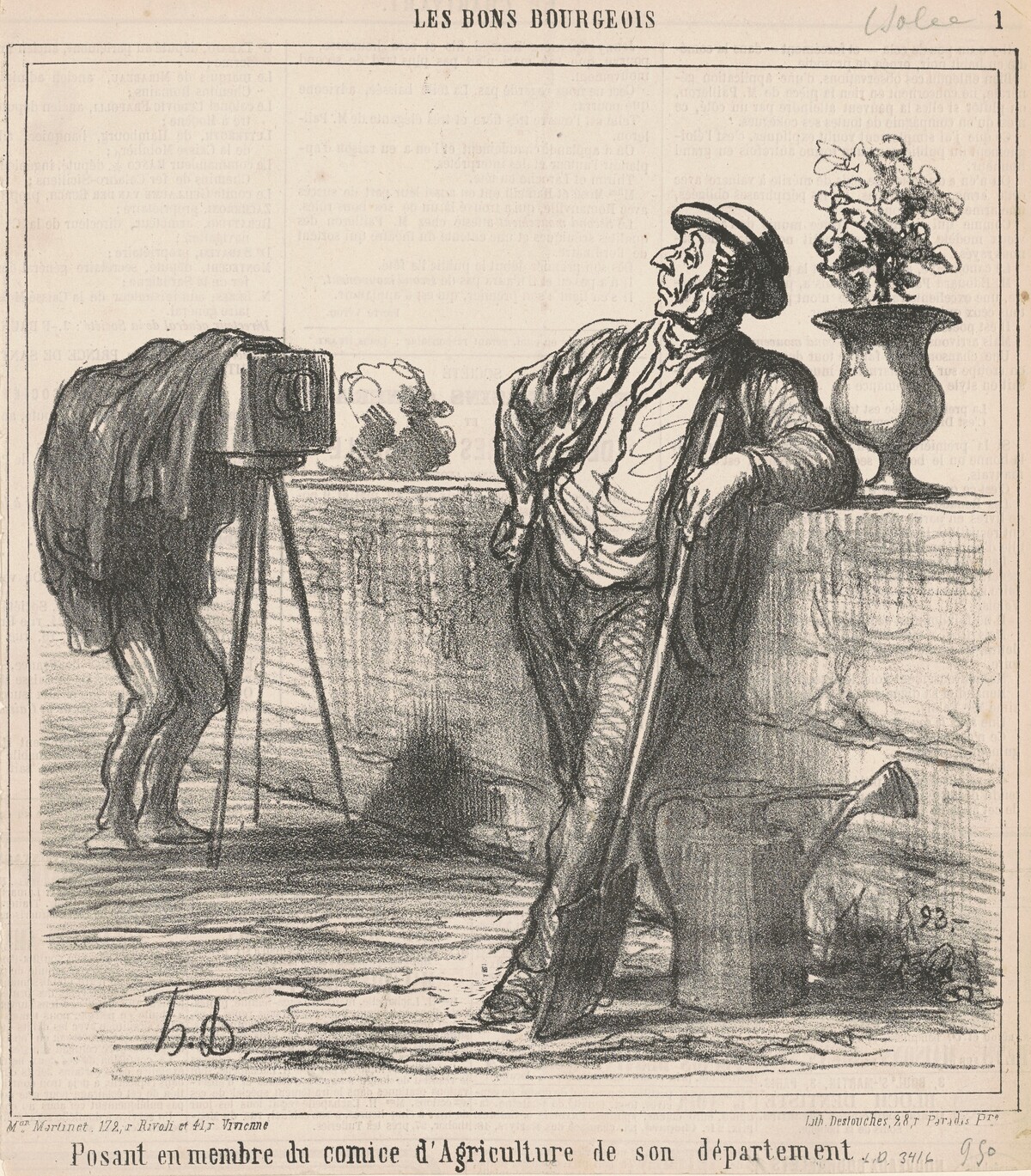 Posant en membre du comice d'agriculture ... by Honoré Daumier