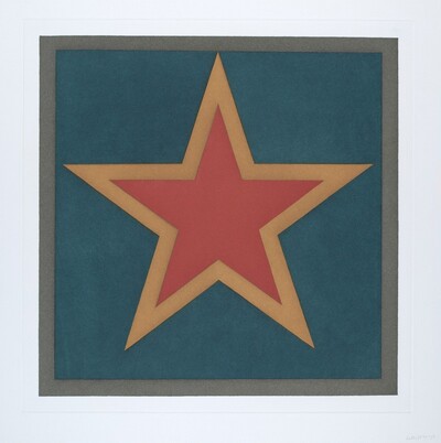 Stars-Red Center: 5 Point