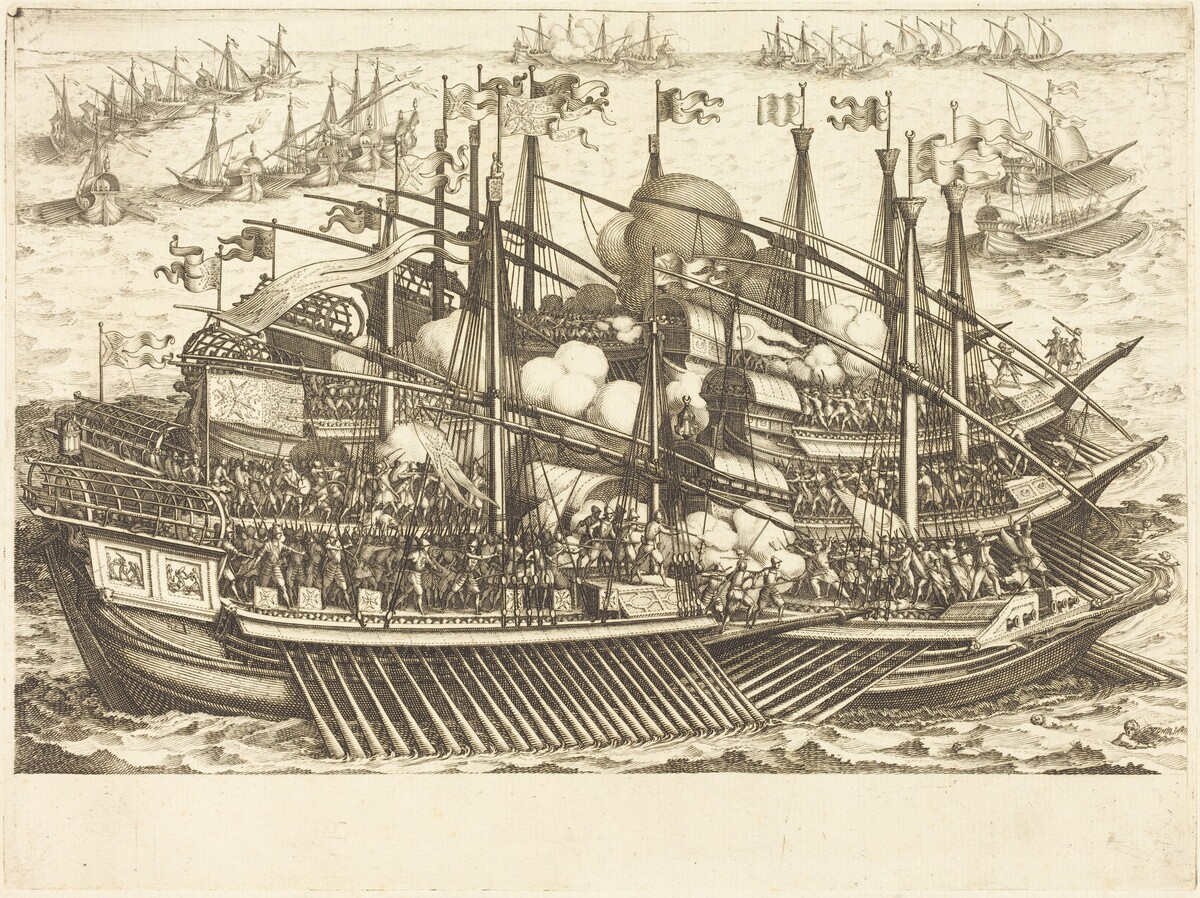 The First Naval Battle by Jacques Callot
