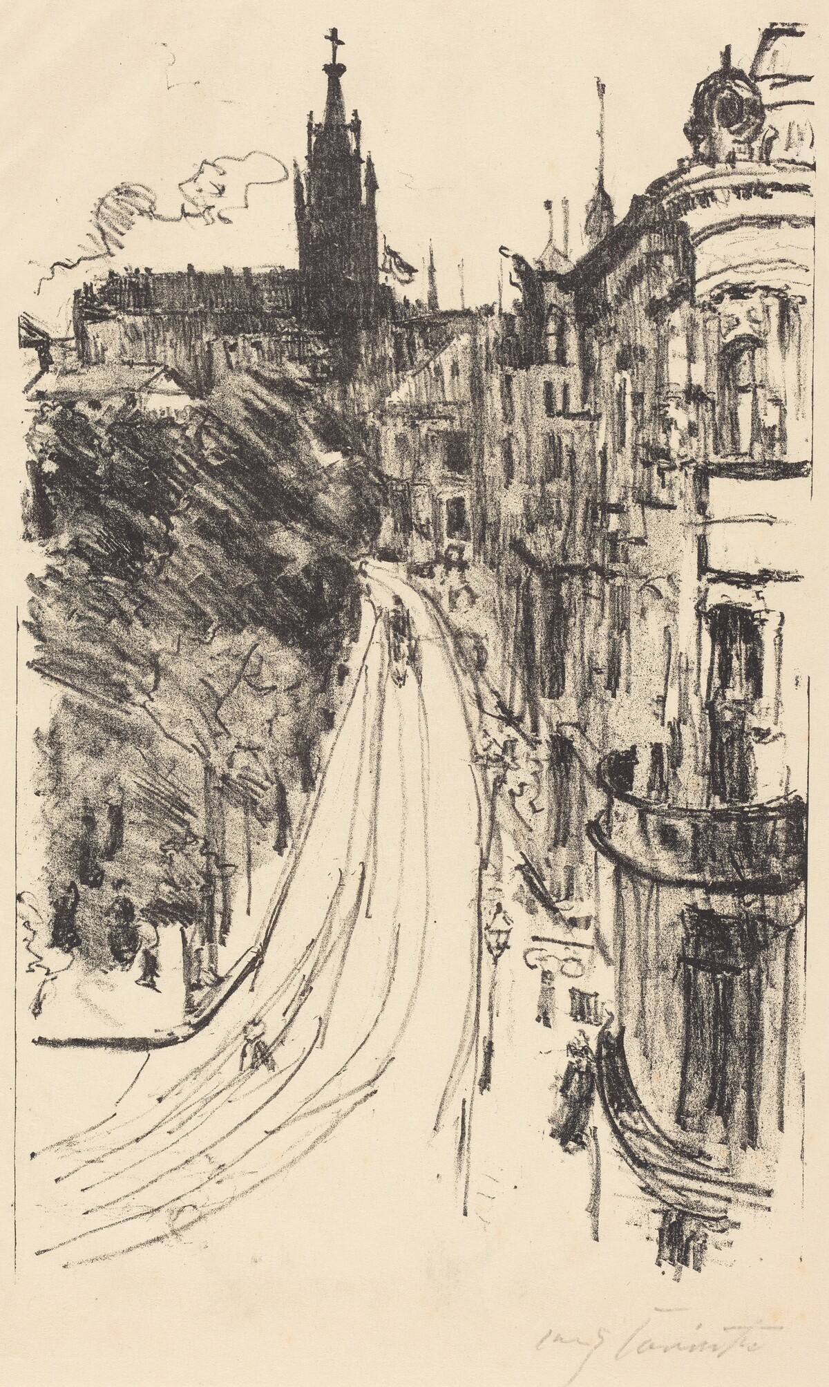 Strasse in Königsberg (Street in Königsberg) by Lovis Corinth