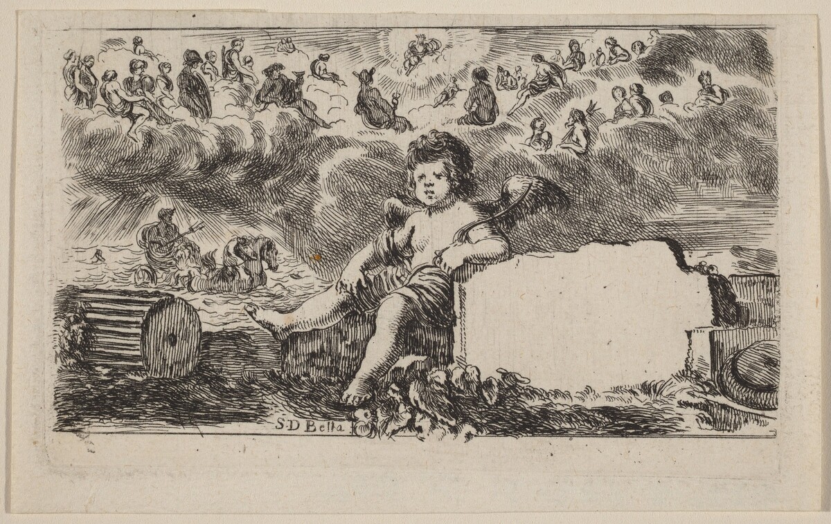 Title Page for "Jeu des Mythologie" by Stefano Della Bella