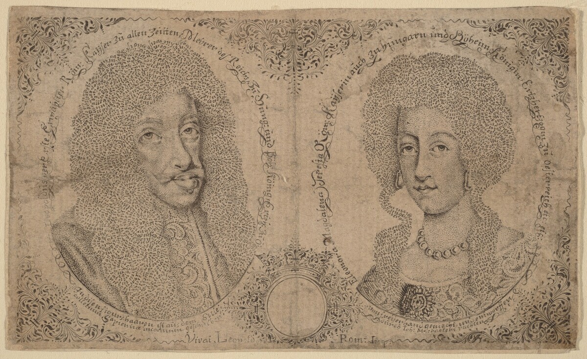 Leopold I and Eleanor of Austria by Johann Michael Puchler