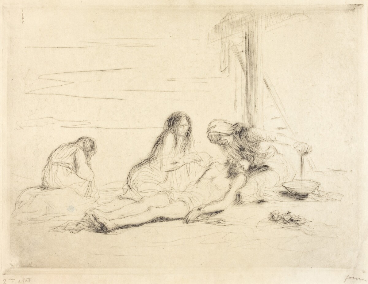 Pietà (1ère planche) (Pietà) (first plate) by Jean-Louis Forain