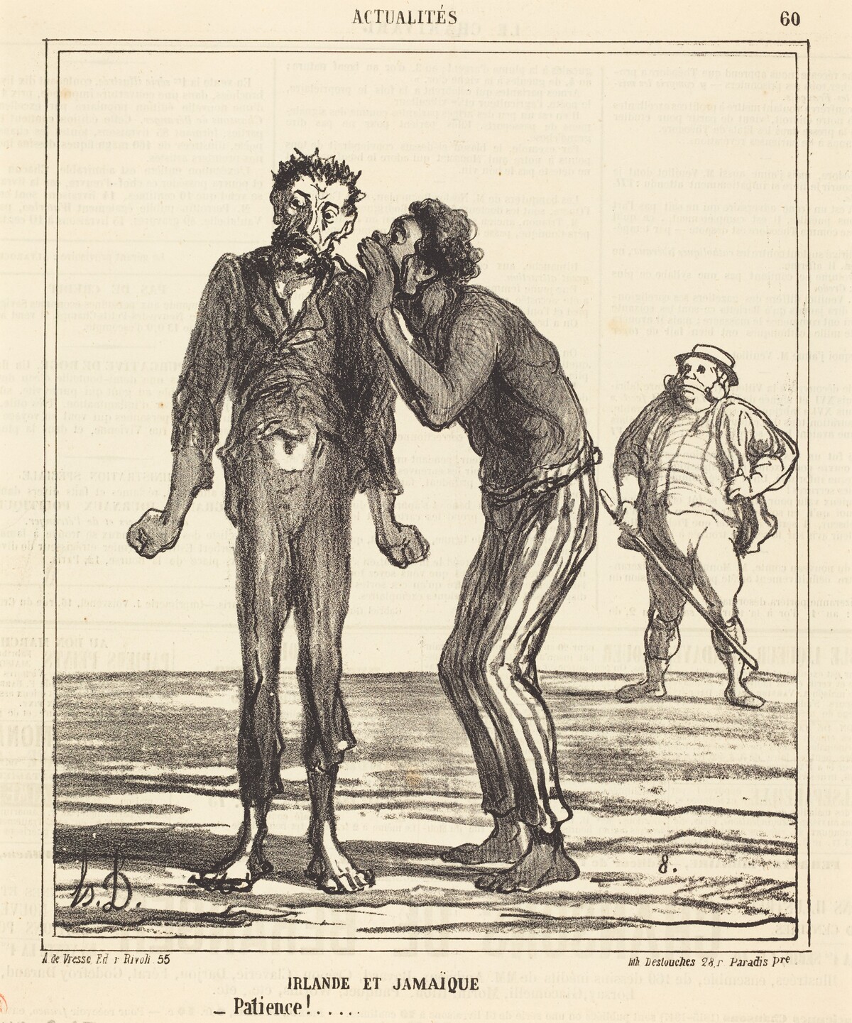 Irlande et Jamaique - Patience!... by Honoré Daumier