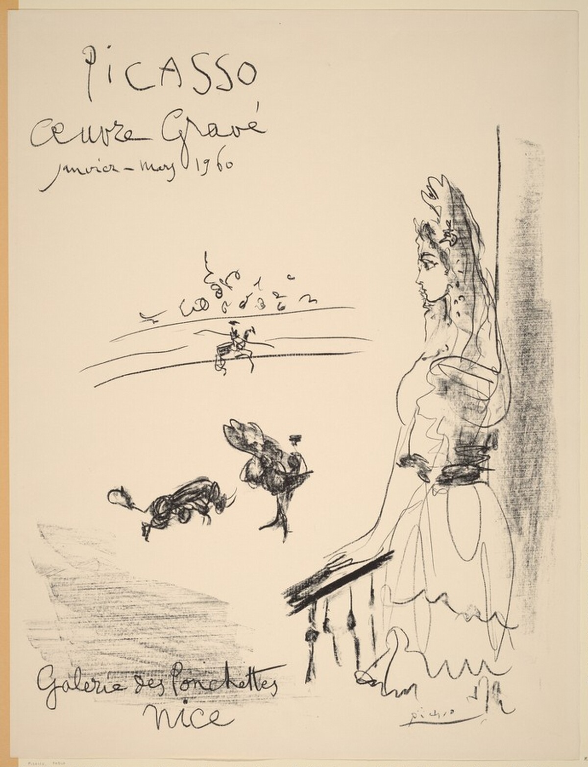 Woman on Balcony (Femme au balcon) by Pablo Picasso