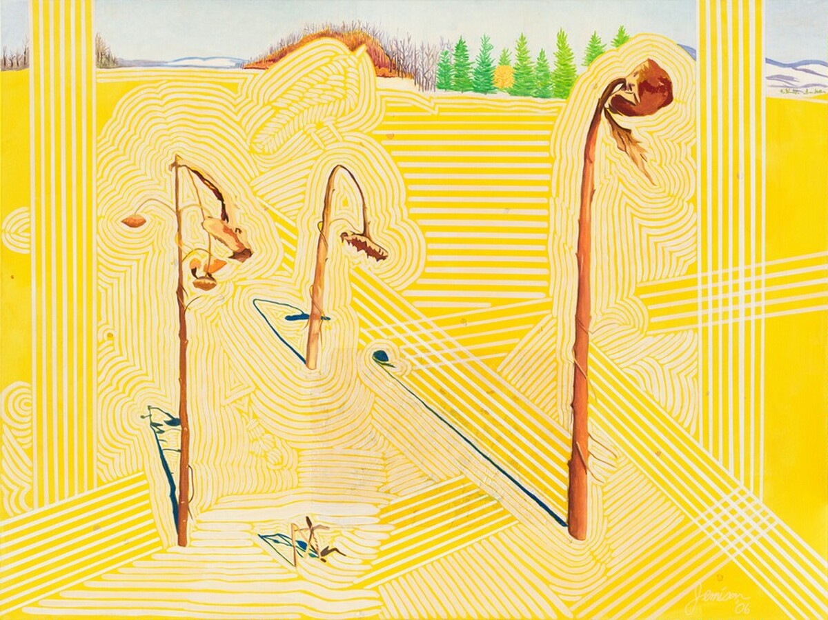 Sentinels (Large Yellow) by G. Peter Jemison