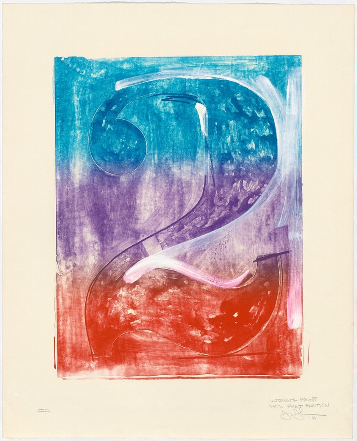 Figure 2 [working proof] by Jasper Johns