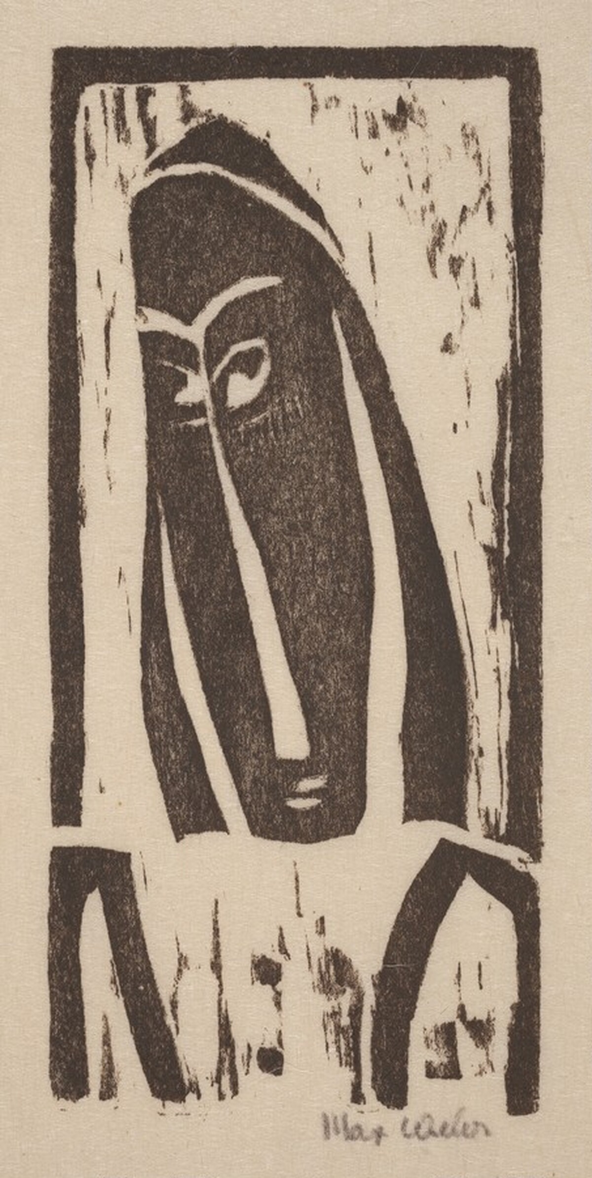 Head and Shoulders of Figure by Max Weber