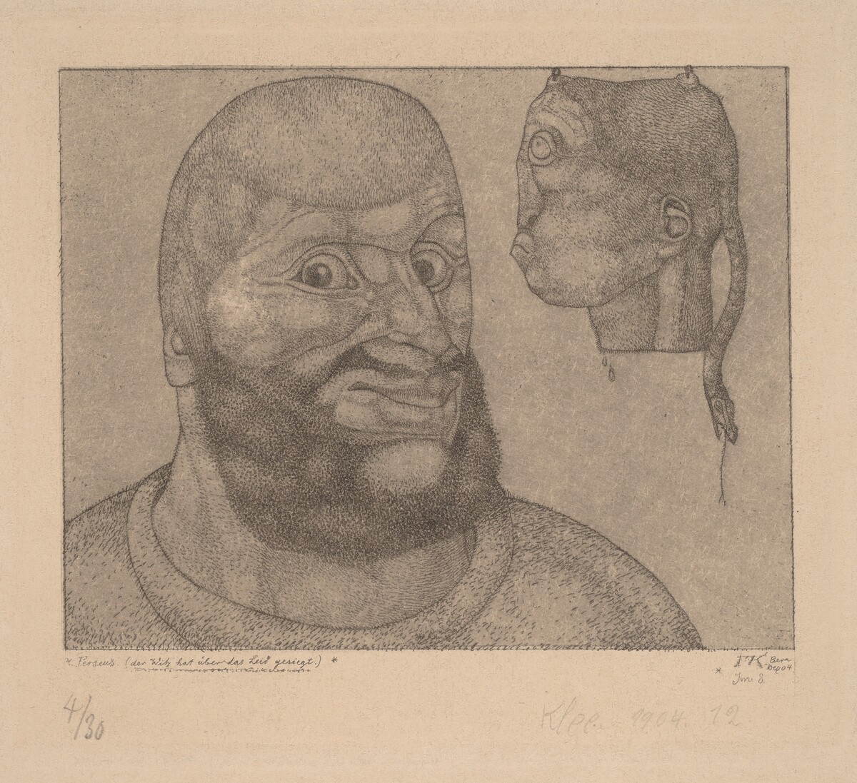 Perseus (Der Witz hat über das Leid gesiegt) [Perseus-The Triumph of Brain over Body] by Paul Klee