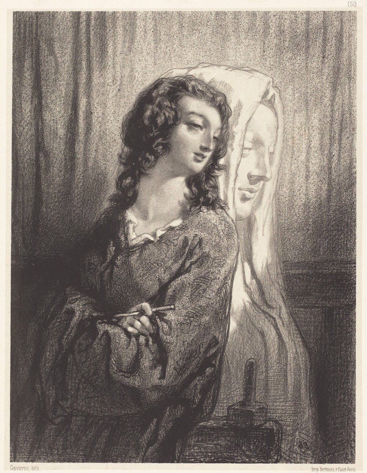 The Model and the Figure (La sculpture monumentale) by Paul Gavarni