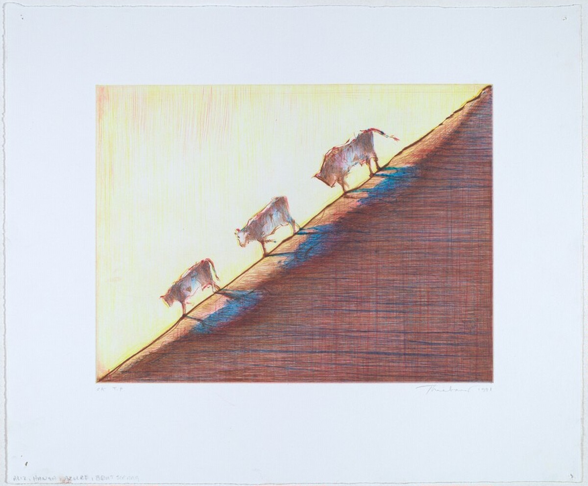 Three Cows by Wayne Thiebaud