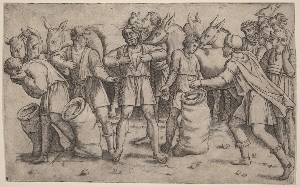 Discovery of Joseph's Cup by Giovanni Antonio da Brescia after Baldassare Peruzzi