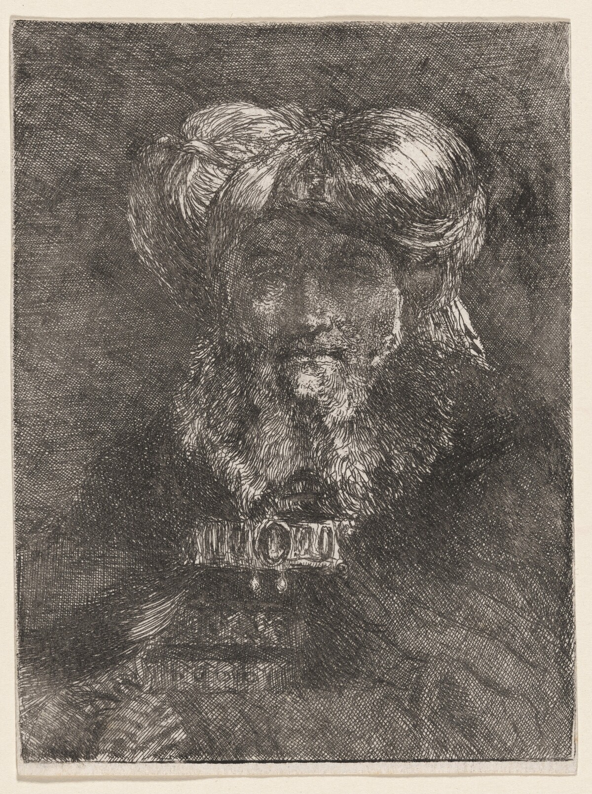 Old Man in the Manner of Rembrandt by Giovanni Domenico Tiepolo