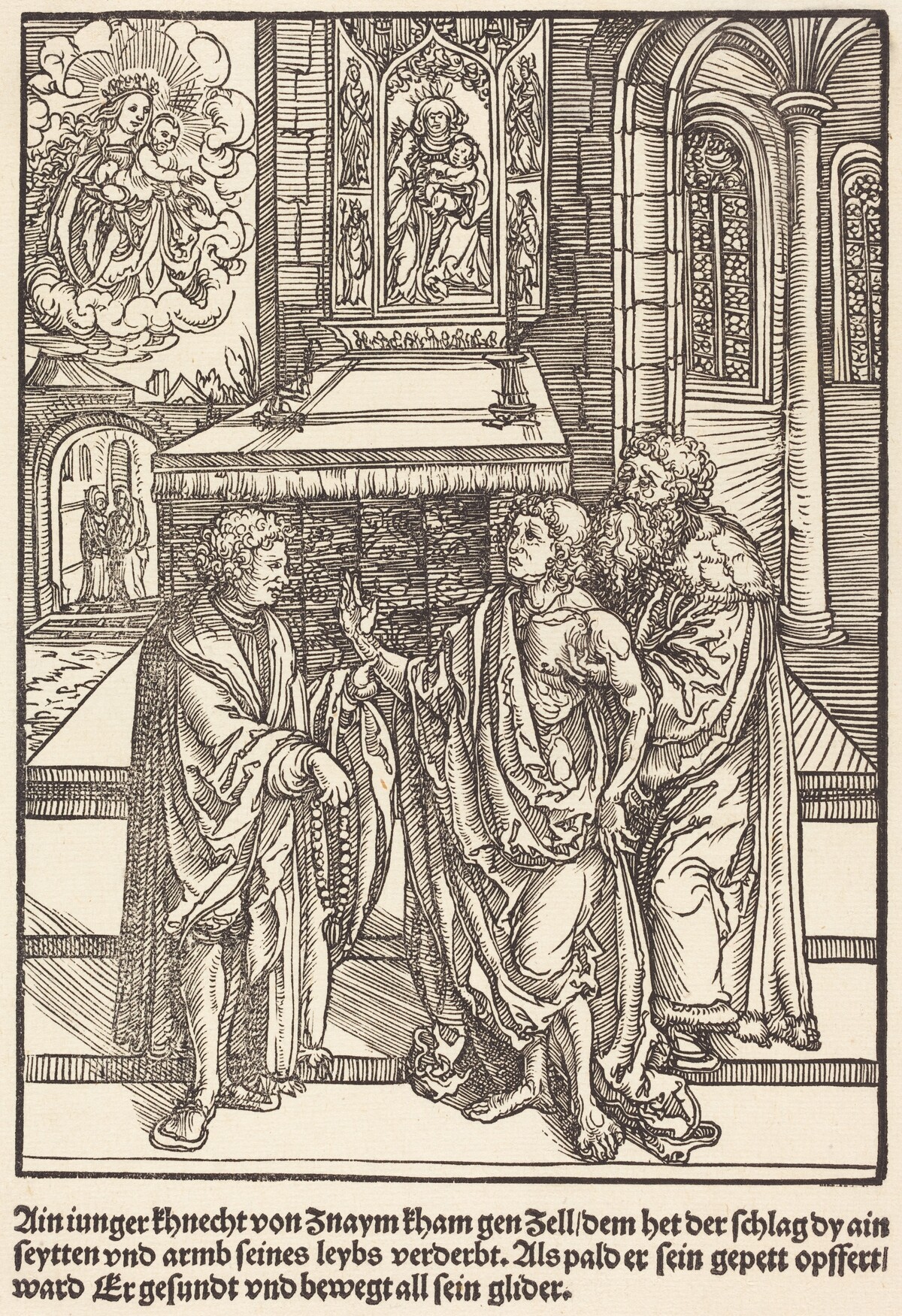 Ain iunger Khnacht von Znaym ... by Master of the Miracles of Mariazell