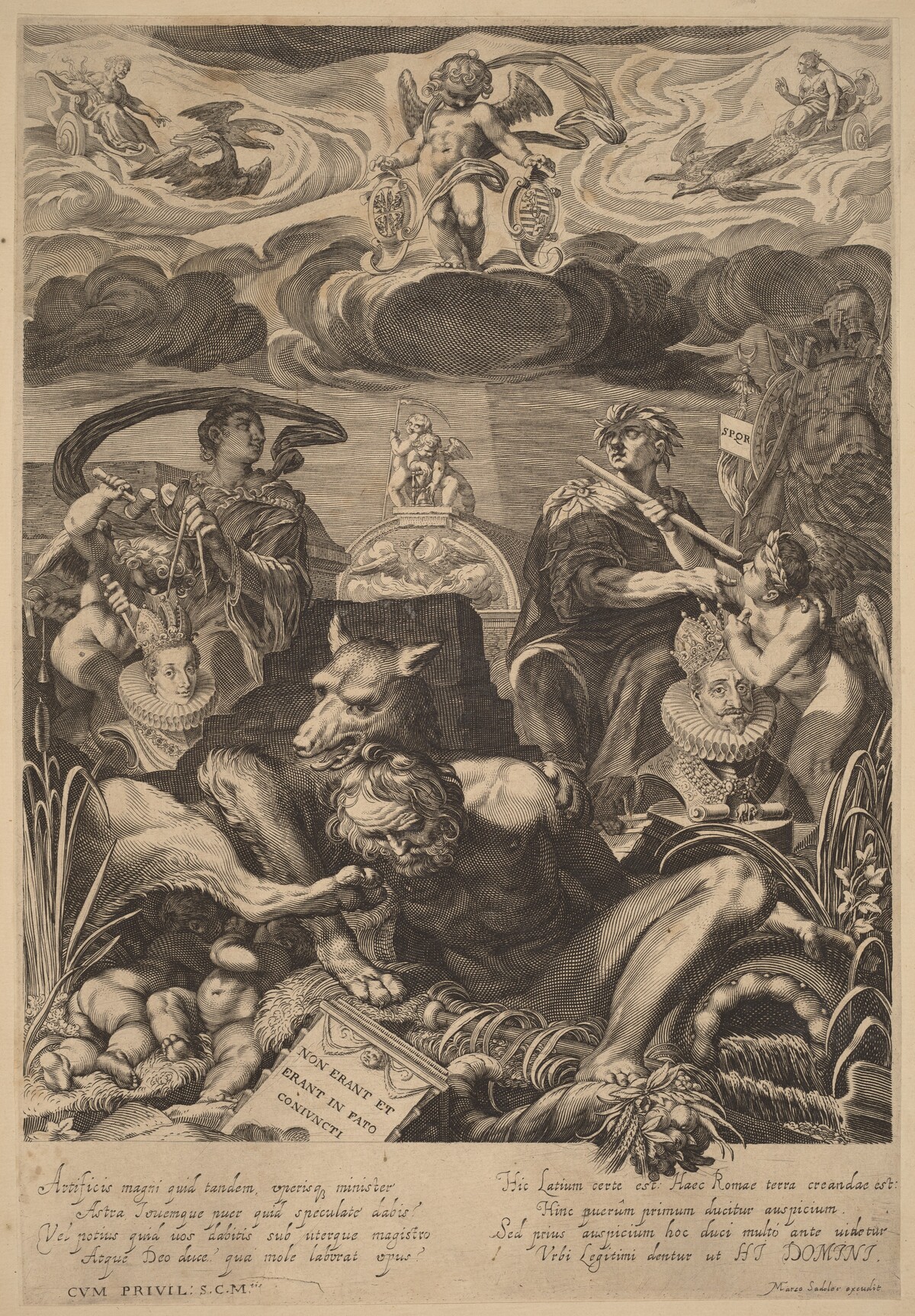 Allegory of the Marriage of Emperor Ferdinand II and Eleanor Gonzaga by Aegidius Sadeler II