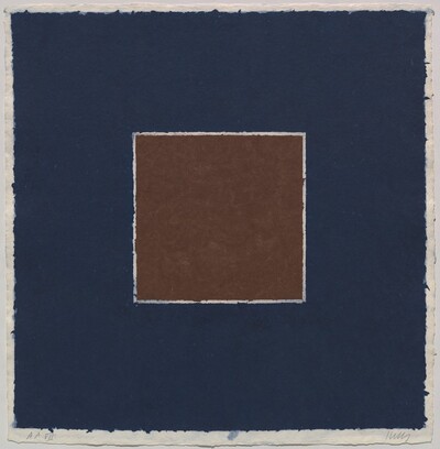 Colored Paper Image XX (Brown Square with Blue)