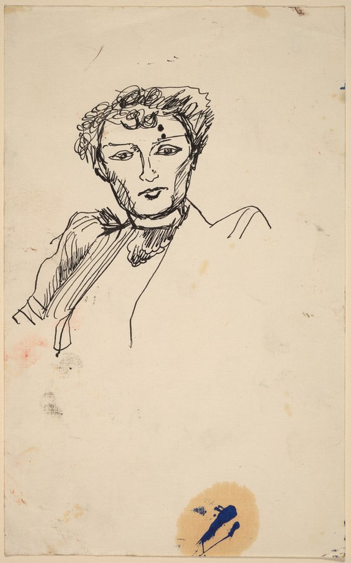 Head and Shoulders of a Woman with Short Hair by Mark Rothko