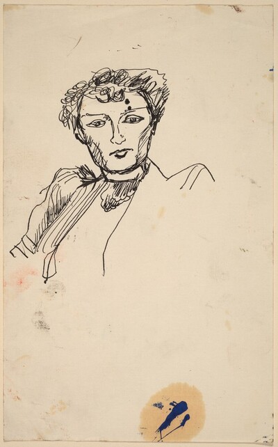 Head and Shoulders of a Woman with Short Hair