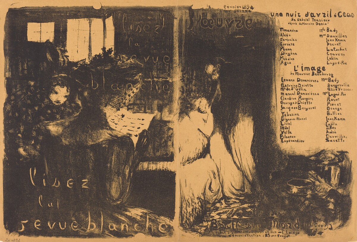 Lisez la revue blanche;  Un nuit d'Avril Ceos, L'image by Edouard Vuillard