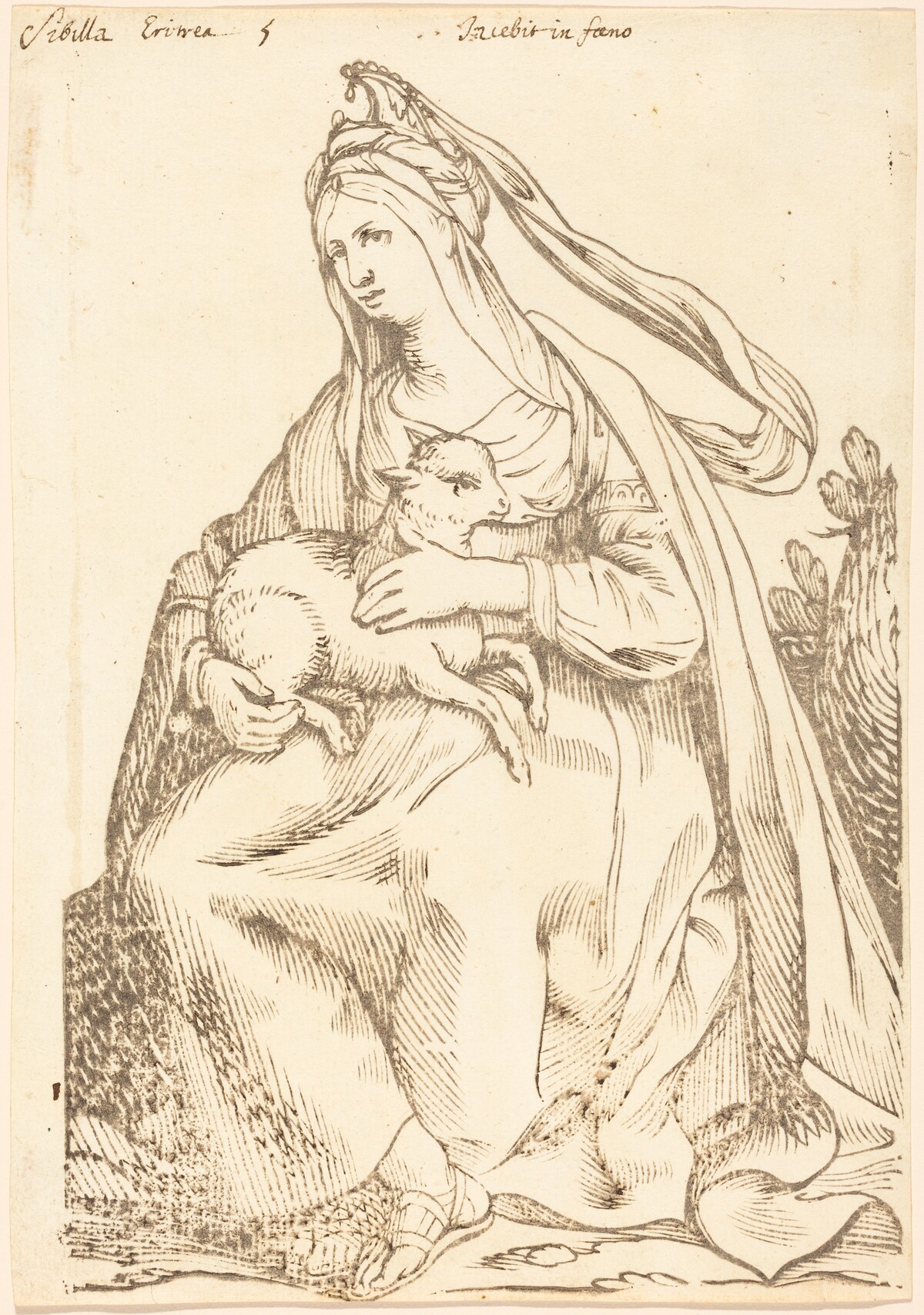 Sibylla Erythraea by Paul Maupin, after Jacques Stella