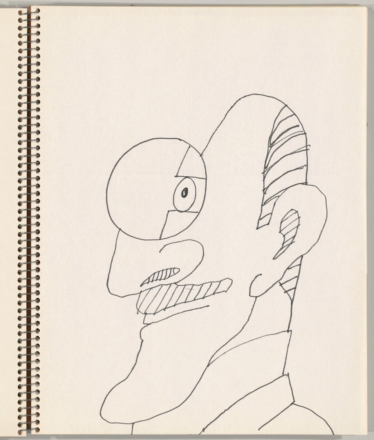 Self-Portrait in Profile by Saul Steinberg