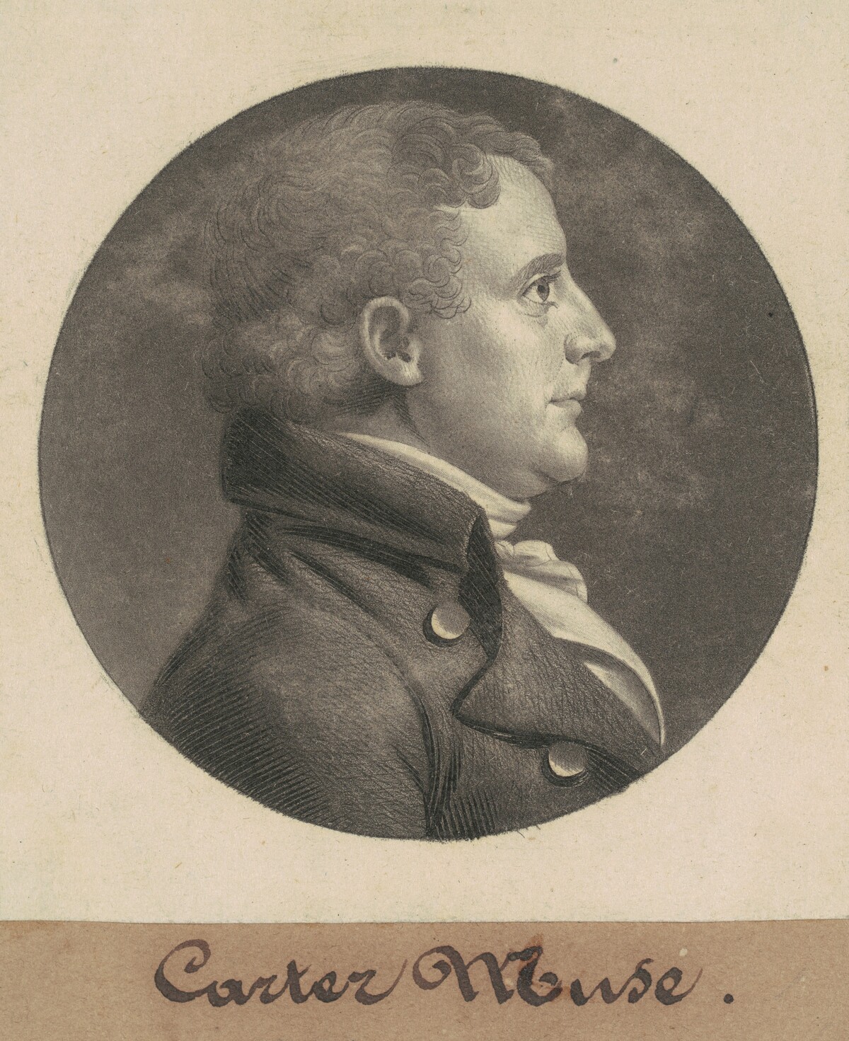 Edward Carter by Charles B. J. Févret de Saint-Mémin