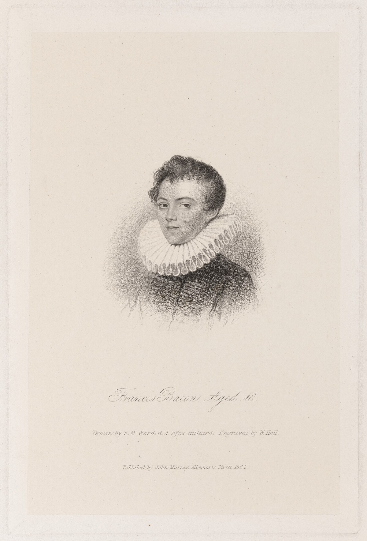 Francis Bacon by William Holl I or William Holl II after Nicholas Hilliard