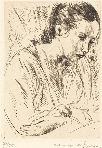 Fernande with Arms Crossed, Large Plate (Fernande les mains croisees (grande planche)