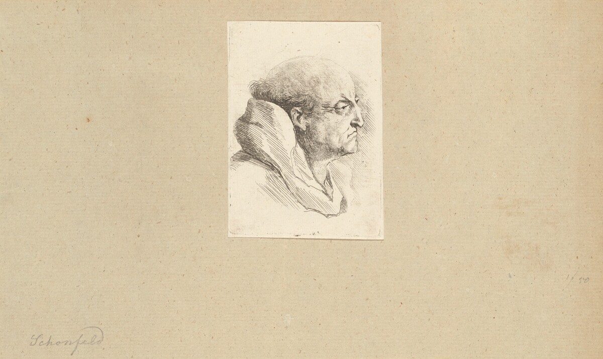 Bust of a Monk by Johann Heinrich Schönfeld