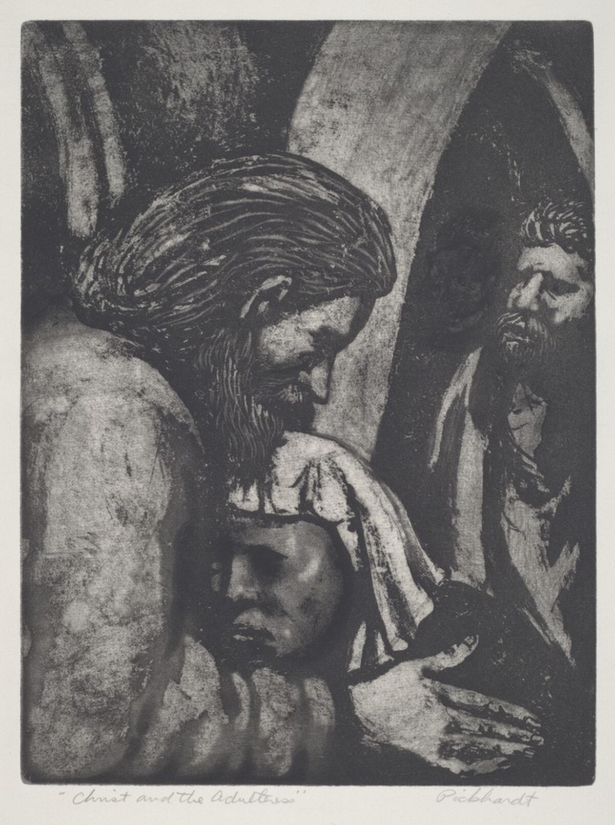 Christ and the Adulteress by Carl Pickhardt