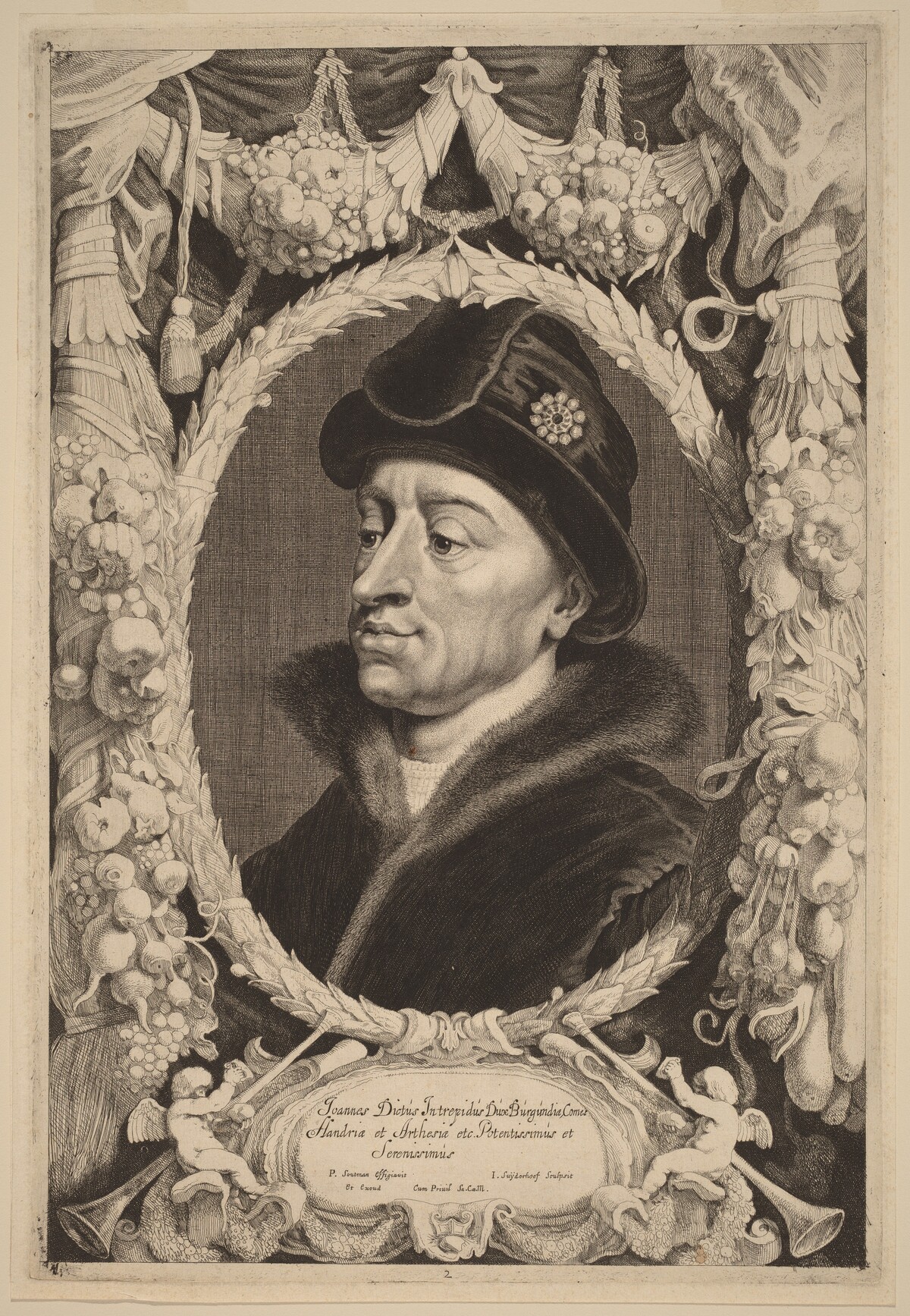 John the Fearless, Duke of Burgundy by Jonas Suyderhoff after Pieter Claesz Soutman
