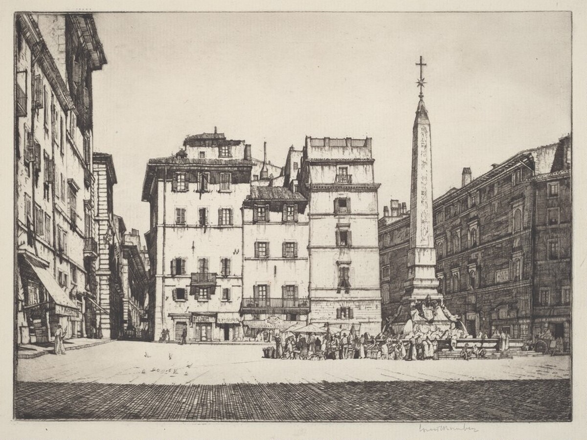 Piazza della Rotonda, Rome by Louis Conrad Rosenberg
