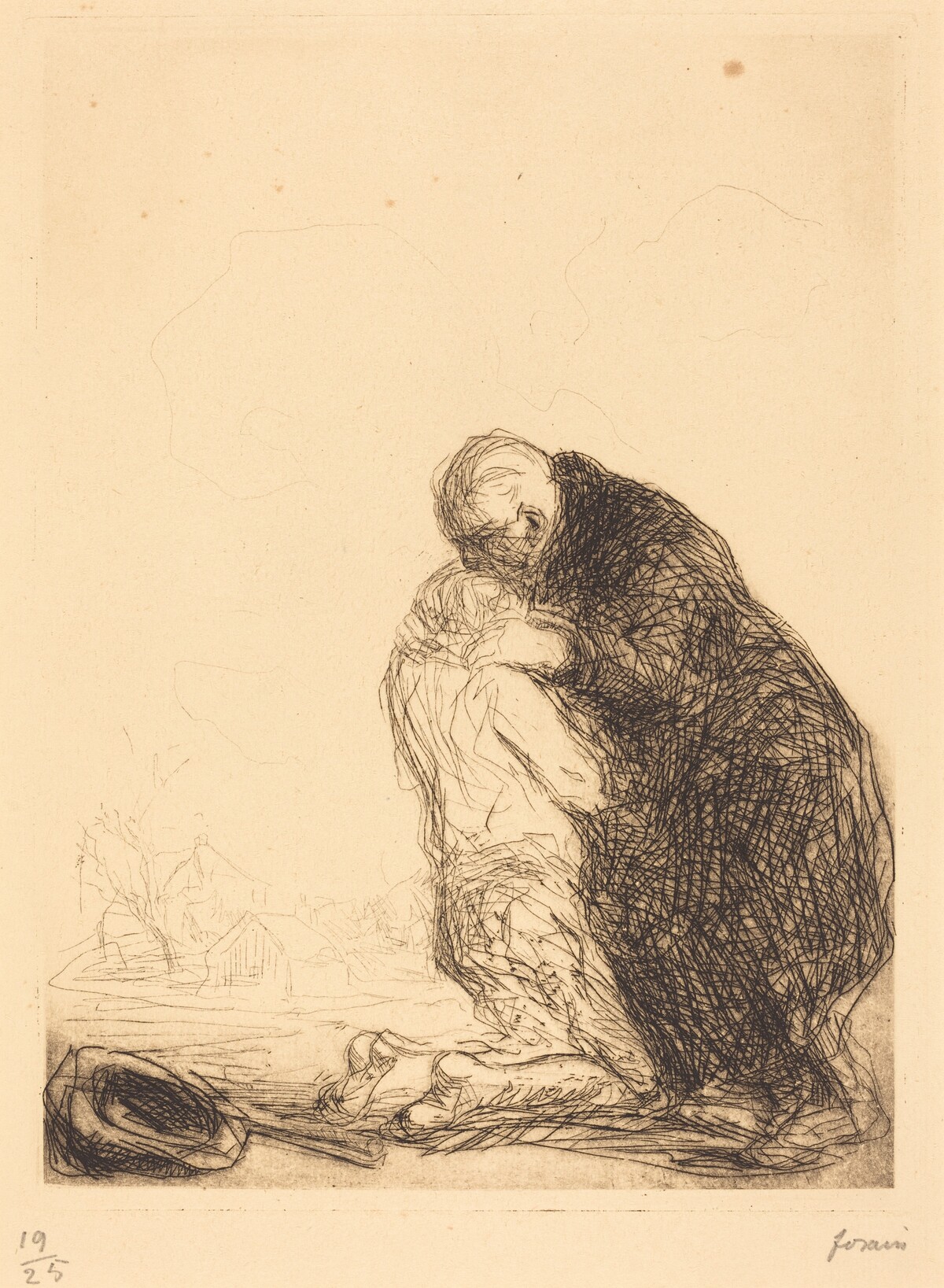Le retour de l'enfant prodigue (3e planche) (The Return of the Prodigal Son) (third plate) by Jean-Louis Forain