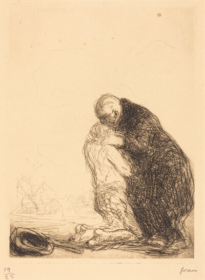 Le retour de l'enfant prodigue (3e planche) (The Return of the Prodigal Son) (third plate)