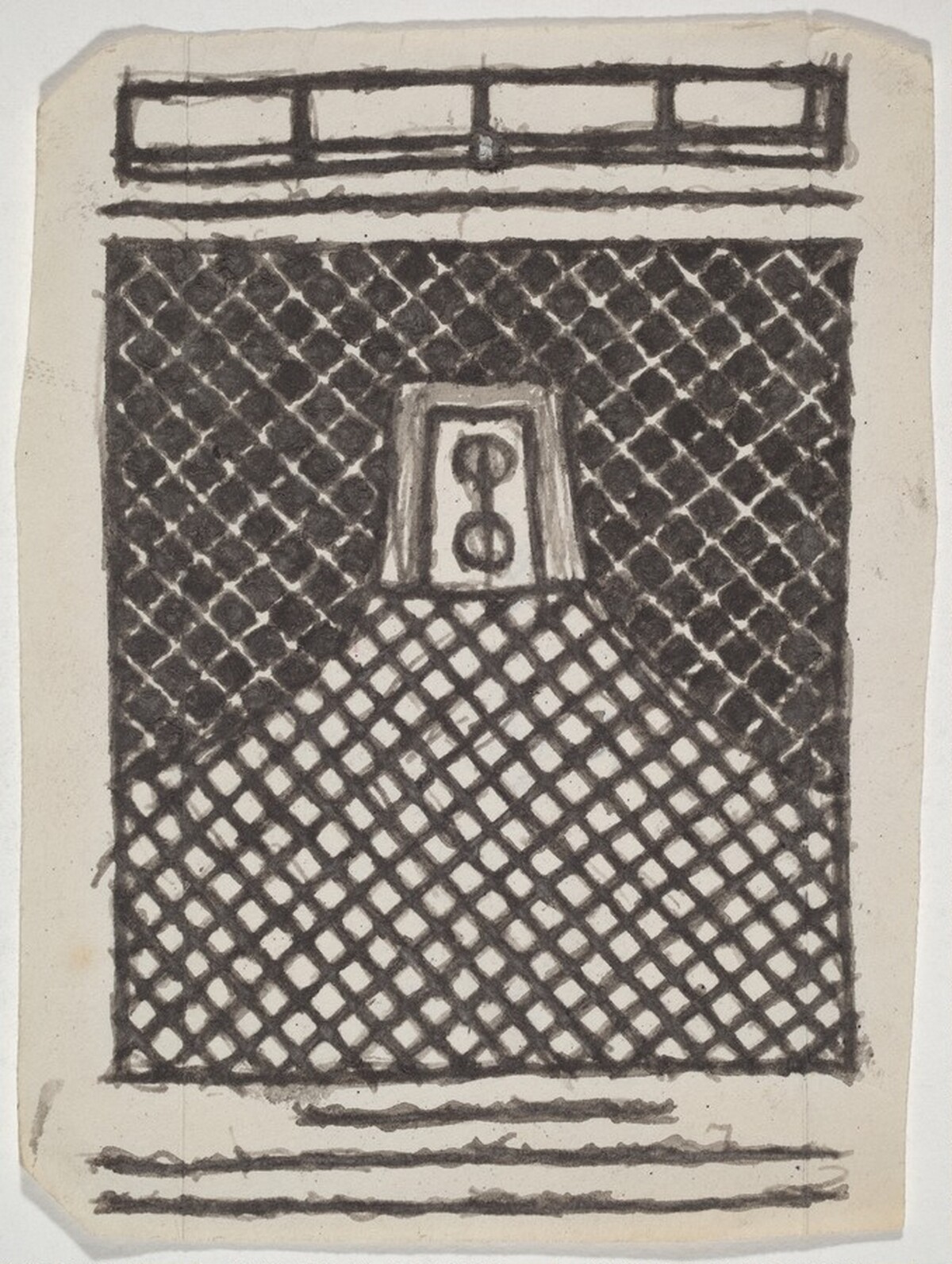 Untitled (Patterned Figure) by James Castle
